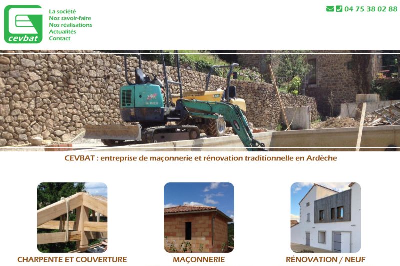 CEVBAT : entreprise de maçonnerie en Ardèche