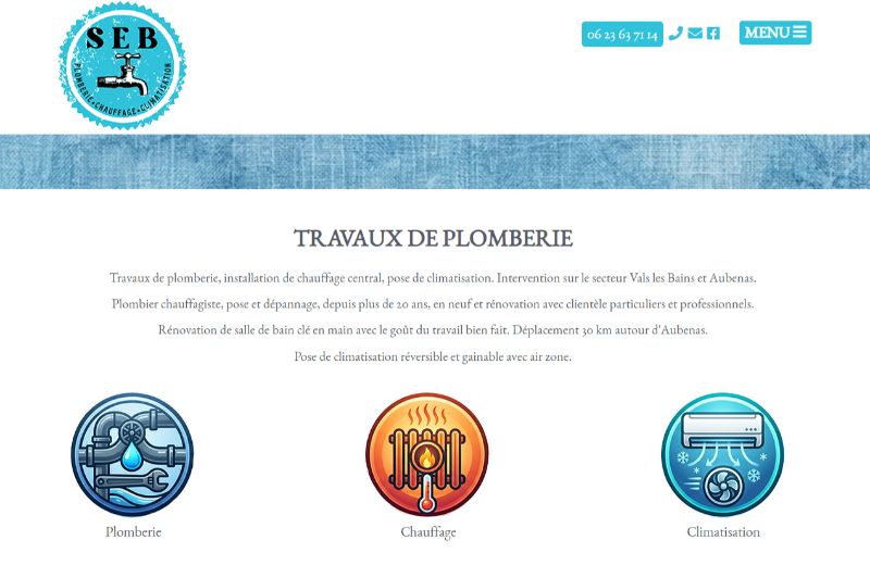 Seb Plomberie : plombier Vals les Bains